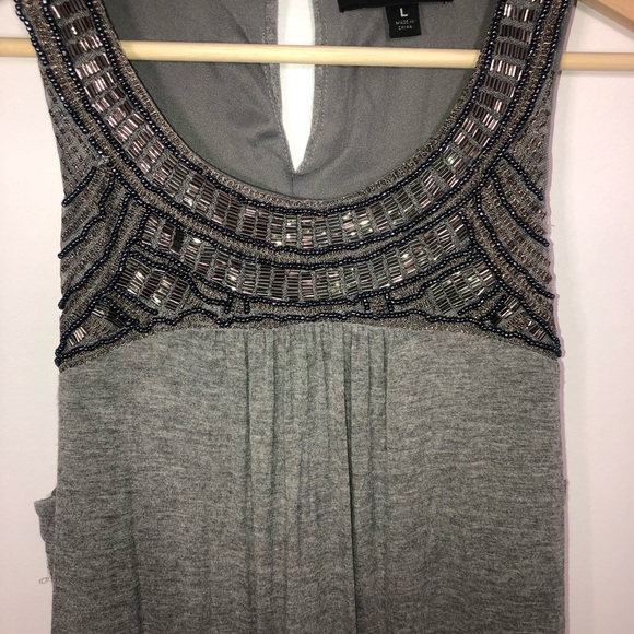 Mossimo Grey Dress with Sequence - Picture 2 of 5